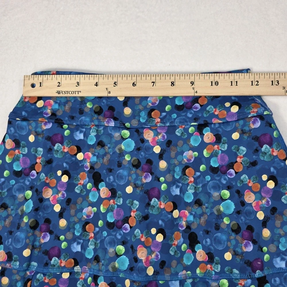 Dona Jo Womens Pickleball Tennis Golf Athletic Wear Polka-Dot Skort Skirt Size S